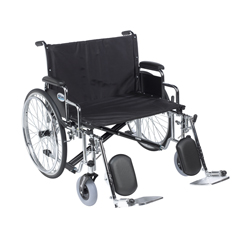 Drive Medical Sentra EC Heavy Duty Extra Wide Wheelchair, Detachable Desk Arms, Elevating Leg Rests, 30