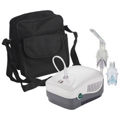 Drive Medical MedNeb Plus Compressor Nebulizer with Carry Bag and Disposable and Reusable Neb Kits