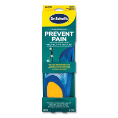 SCHOLL'S WELLNESS COMPANY LLC Prevent Pain Protective Insoles for Men, Men's Size 8 to 14, Blue