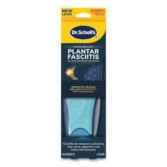 SCHOLL'S WELLNESS COMPANY LLC Plantar Fasciitis All Day Pain Relief Orthotics for Women, Women Size 6 to 10, Blue