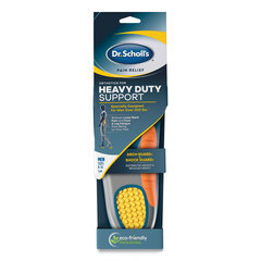 Schering Plough Pain Relief Orthotic Heavy Duty Support Insoles, Men Sizes 8 to 14, Gray/Blue/Orange/Yellow, Pair
