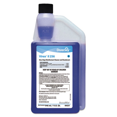 Diversey Virex II 256 One-Step Disinfectant Cleaner Deodorant, Mint, 32oz Bottle,6/Crtn