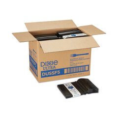 Dixie SmartStock Tri-Tower Dispensing System Cutlery, Forks, Mediumweight, Polystyrene, Black, 40/Cartridge, 24 Cartridges/Carton