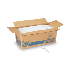 Dixie Heavyweight Polystyrene Soup Spoons, White, Dense Pack, 1,000/Carton
