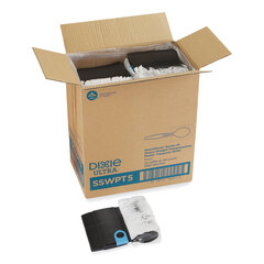Dixie SmartStock Wrapped Heavy-Weight Cutlery Refill, Teaspoon, Black, 960/Carton