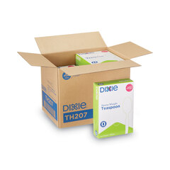 Dixie Heavyweight Polystyrene Teaspoons, White, 100/Pack