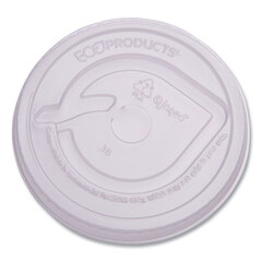 Eco-Products Compostable Cold Drink Cup Lids, Flat, Clear