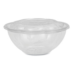Eco-Products Renewable and Compostable Salad Bowls with Lids, 24 oz, Clear, Plastic, 50/Pack, 3 Packs/Carton