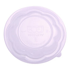 Eco-Products Renewable and Compostable Lids, Fits 24, 32 and 48 oz Salad Bowls, Clear, Plastic, 300/Carton
