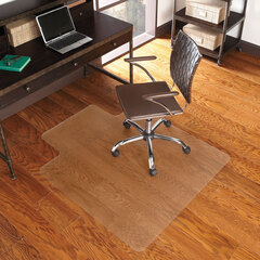 E.S. Robbins EverLife Chair Mat for Hard Floors, Heavy Use, Rectangular with Lip, 36 x 48, Clear