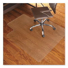 E.S. Robbins EverLife Chair Mat for Hard Floors, Light Use, Rectangular with Lip, 45 x 53, Clear