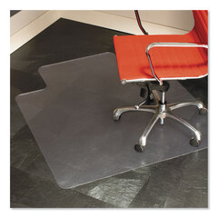 E.S. Robbins EverLife Chair Mat for Hard Floors, Heavy Use, Rectangular with Lip, 45 x 53, Clear