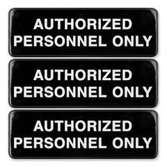 Excello Global Products Authorized Personnel Only Indoor/Outdoor Wall Sign, 9
