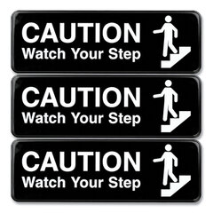 Excello Global Products Caution Watch Your Step Indoor/Outdoor Wall Sign, 9