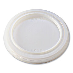 Fabri-Kal Portion Cup Lids, Fits 1 oz Squat Portion Cups, Clear, 125/Sleeve, 20 Sleeves/Carton