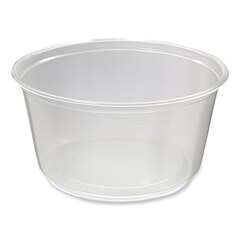 Fabri-Kal Microwavable Deli Containers, 12 oz, 4.6 Diameter x 2.3 h, Clear, Plastic, 500/Carton