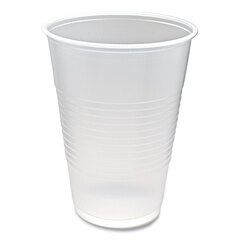 Fabri-Kal RK Ribbed Cold Drink Cups, 10 oz, Clear, 100/Sleeve, 25 Sleeves/Carton