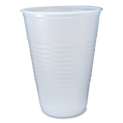 Fabri-Kal RK Ribbed Cold Drink Cups, 14 oz, Clear, 50/Sleeve, 20 Sleeves/Carton