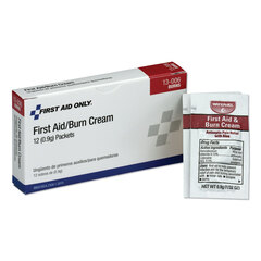 First Aid Only First Aid Kit Refill Burn Cream Packets, 0.1 g Packet, 12/Box