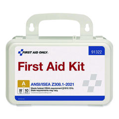 First Aid Only ANSI 2021 First Aid Kit for 10 People, 76 Pieces, Plastic Case