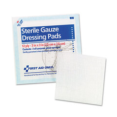 First Aid Only Gauze Pads, 3