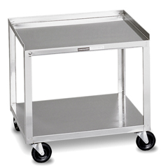 FNT00-4002 - Fabrication Enterprises - Mobile Stand - Stainless Steel - 2-Shelf