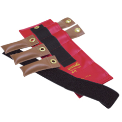 Fabrication Enterprises Pouch&reg; Variable Wrist and Ankle Weight - 2.5 lb, 5 x 0.5 lb. Inserts - Red