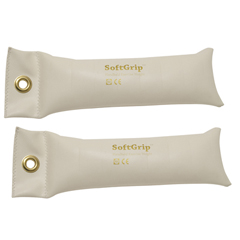 Fabrication Enterprises CanDo&reg; SoftGrip&reg; Hand Weight - 4 lb. - Silver - Pair