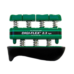 Fabrication Enterprises CanDo&reg; Digi-Flex&reg; Hand Exerciser - Green, Medium - Finger (5.0 lb) / Hand (16.0 lb)