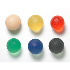 Fabrication Enterprises CanDo&reg; Gel Squeeze Ball - Standard Circular - 6-Piece Set (Tan, Yellow, Red, Green, Blue, Black)