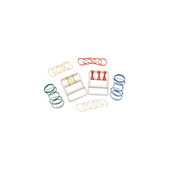 Fabrication Enterprises CanDo&reg; Rubber-Band Hand Exerciser, with 25 Bands (5 Each: Tan, Yellow, Red, Green, Blue), Case of 10