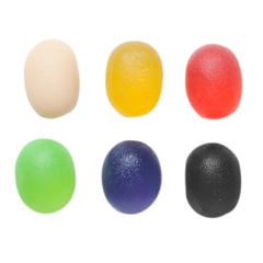 Fabrication Enterprises CanDo&reg; Gel Squeeze Ball - Large Cylindrical - 6-Piece Set (Tan, Yellow, Red, Green, Blue, Black)