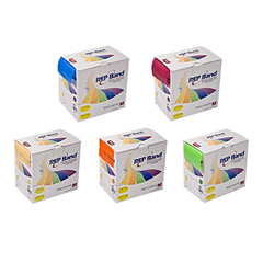 Fabrication Enterprises Rep Band&reg; Twin-Pak&reg; - Latex-Free - 100 Yard 5 Piece Set (2 X 50 Yard Boxes Of Each Color: Peach, Orange, Lime, Blueberry, Plum)