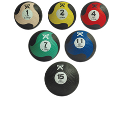 Fabrication Enterprises CanDo&reg; Firm Medicine Ball - 5-Piece Set - 1 Each: 2,4,7,11,15 lb