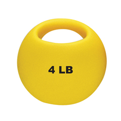 Fabrication Enterprises CanDo&reg; One Handle Medicine Ball - 4 lb. - Yellow