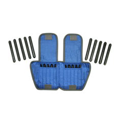 Fabrication Enterprises The Adjustable Cuff&reg; Ankle Weight - 10 lb. - 20 x 0.5 lb. Inserts - Blue - Each
