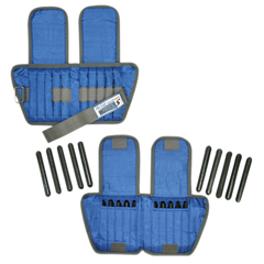 Fabrication Enterprises The Adjustable Cuff&reg; Ankle Weight - 10 lb. - 20 x 0.5 lb. Inserts - Blue - Pair