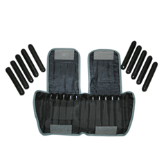 Fabrication Enterprises The Adjustable Cuff&reg; Ankle Weight - 20 lb. - 20 x 1 lb. Inserts - Black - Each