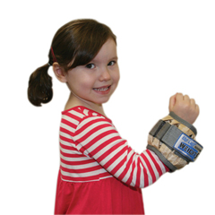 Fabrication Enterprises The Adjustable Cuff&reg; Pediatric Wrist Weight - 2 lb. - 12 x 0.17 lb. Inserts - Tan - Each