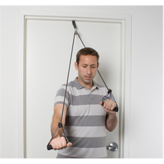 Fabrication Enterprises CanDo&reg; Shoulder Pulley with Exercise Tubing and Handles, Black - x-Heavy