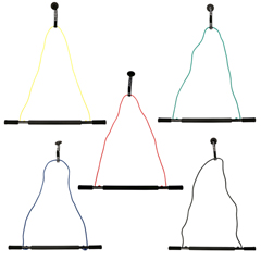 Fabrication Enterprises Cando Over Door Exercise Bar And Tubing, Set Of 5 (1 Each: Yellow, Red, Green, Blue, Black)