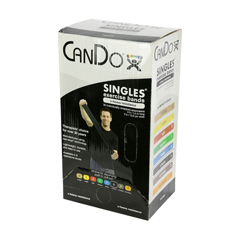Fabrication Enterprises CanDo Low Powder Exercise Band - box of 30, 5' length - Black - x-heavy