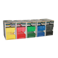 Fabrication Enterprises CanDo&reg; Low Powder Exercise Band - 100 Yard Perf 100&reg; Rolls, 5-Piece Set (1 Each: Yellow, Red, Green, Blue, Black)