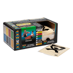 Fabrication Enterprises CanDo&reg; Low Powder Exercise Band - Box of 40, 4' Length - Tan - xx-Light