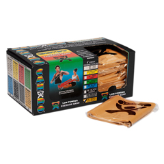 Fabrication Enterprises CanDo&reg; Low Powder Exercise Band - Box of 40, 4' Length - Gold - 3X-Heavy