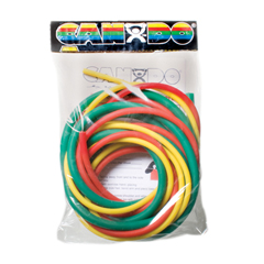 Fabrication Enterprises CanDo&reg; Low Powder Exercise Tubing PEP™ Pack - Easy with Yellow, Red, and Green Tubing