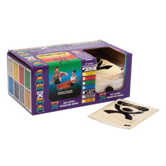 Fabrication Enterprises CanDo&reg; Latex Free Exercise Band - Box of 40, 4' Length - Tan - xx-Light