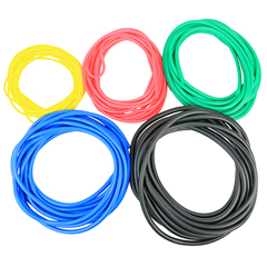 Fabrication Enterprises CanDo&reg; Latex Free Exercise Tubing - 25' Rolls, 5-Piece Set (1 Each: Yellow, Red, Green, Blue, Black)