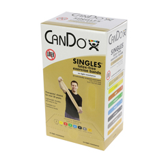Fabrication Enterprises CanDo Latex Free Exercise Band - box of 30, 5' length - Tan - xx-light