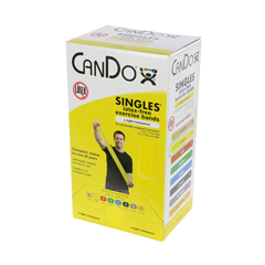 Fabrication Enterprises CanDo Latex Free Exercise Band - box of 30, 5' length - Yellow - x-light